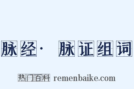 脉经·脉证组词是什么意思的图片